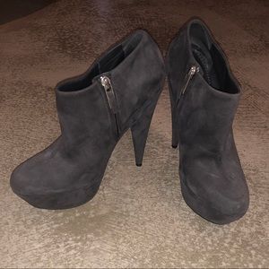 Beautiful grey suede YSL platform booties!